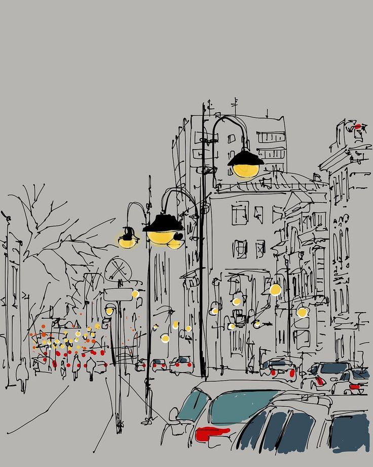 736x920 Resultado De Imagen Para Urban Sketch Street And Park