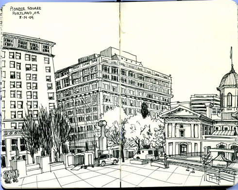 490x393 San Antonio Line Drawings