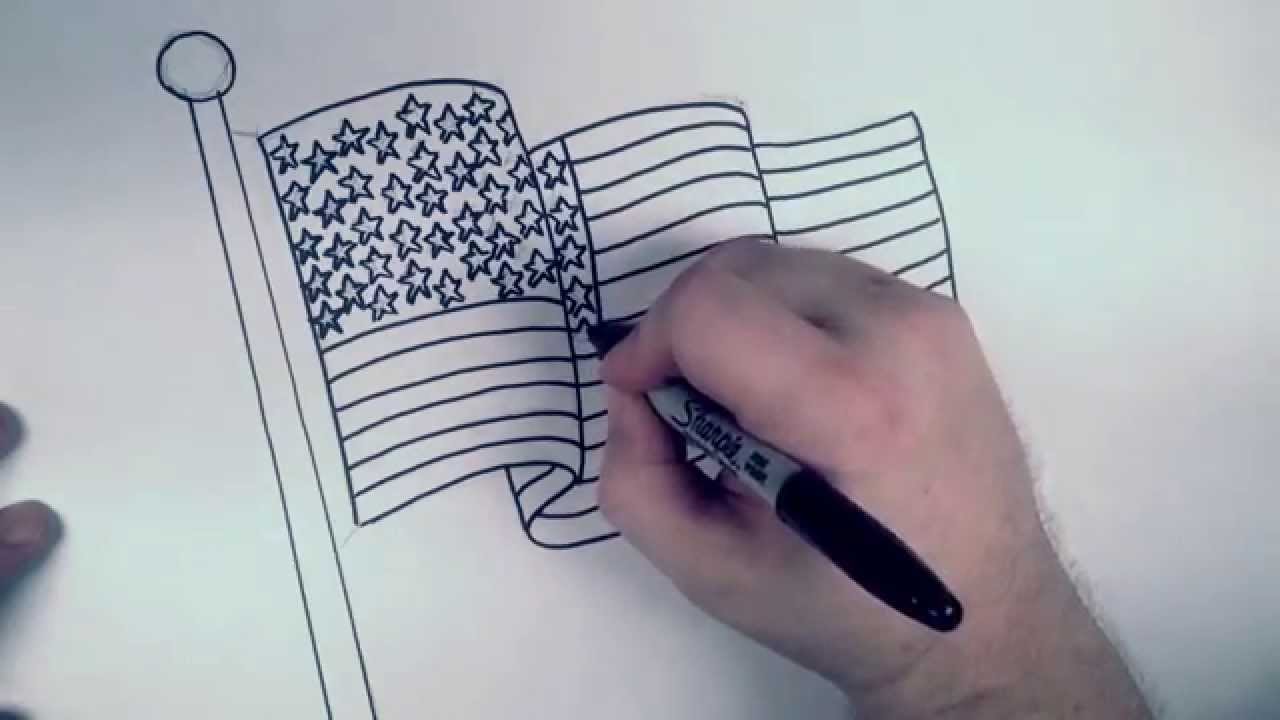 1280x720 How To Draw An American Flag Rbh