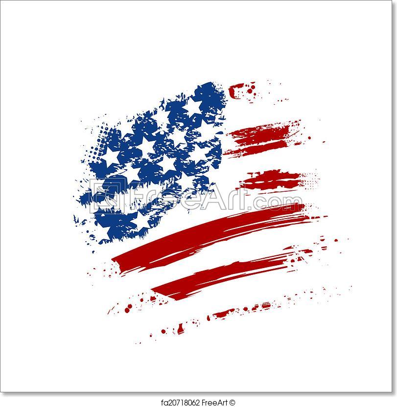 811x832 Grunge American Usa Flag