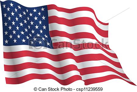 450x302 Usa Flag Waving Realistic Clipart Vector