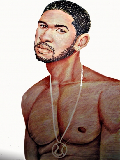 412x550 Portrait Of Usher By Micgoose On Stars Portraits