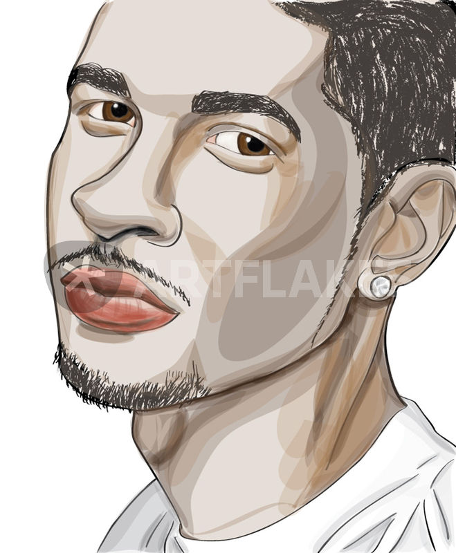 659x800 Usher Drawing Art Prints And Posters By Dorina Boneva
