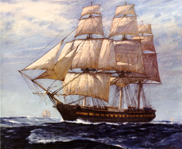 620x508 February 14, 1814 The Uss Constitution Vs. The Hms Pictou