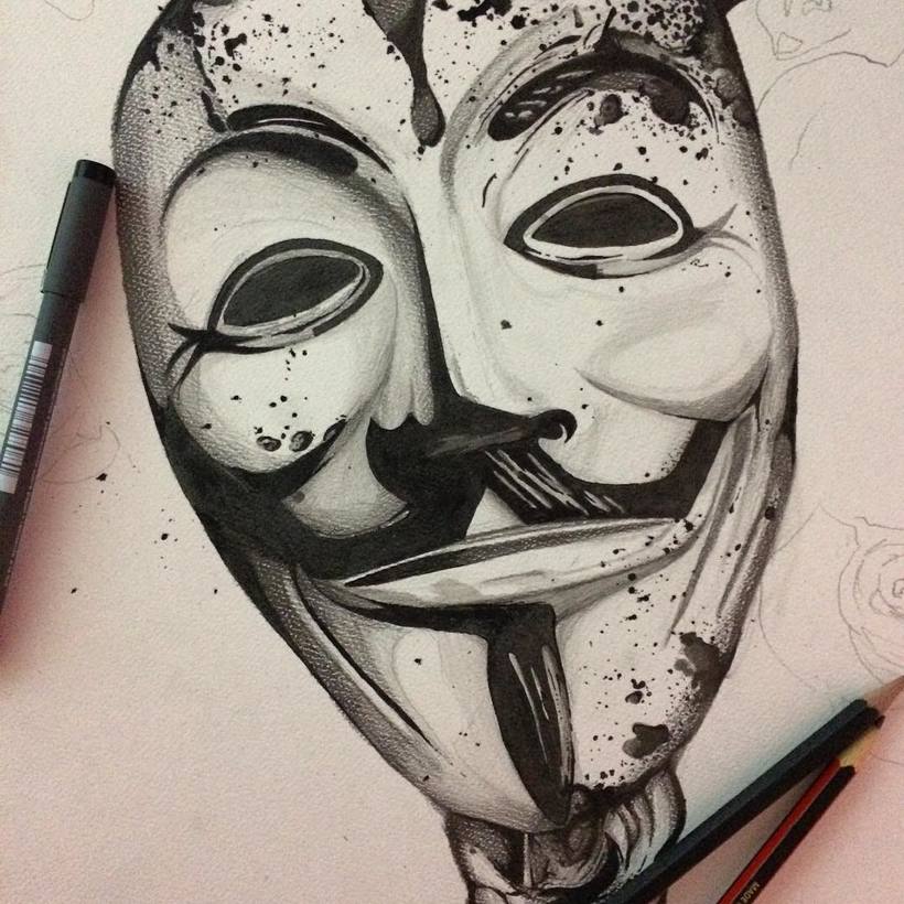 820x820 V For Vendetta ) Domestika