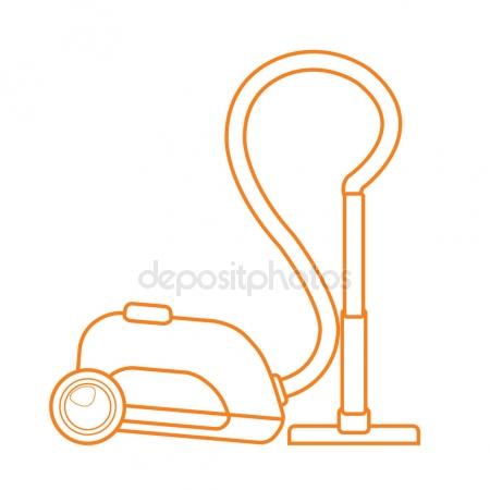 450x450 Vacuum Cleaner Icon Outline Drawing, Stock Vector Filkusto
