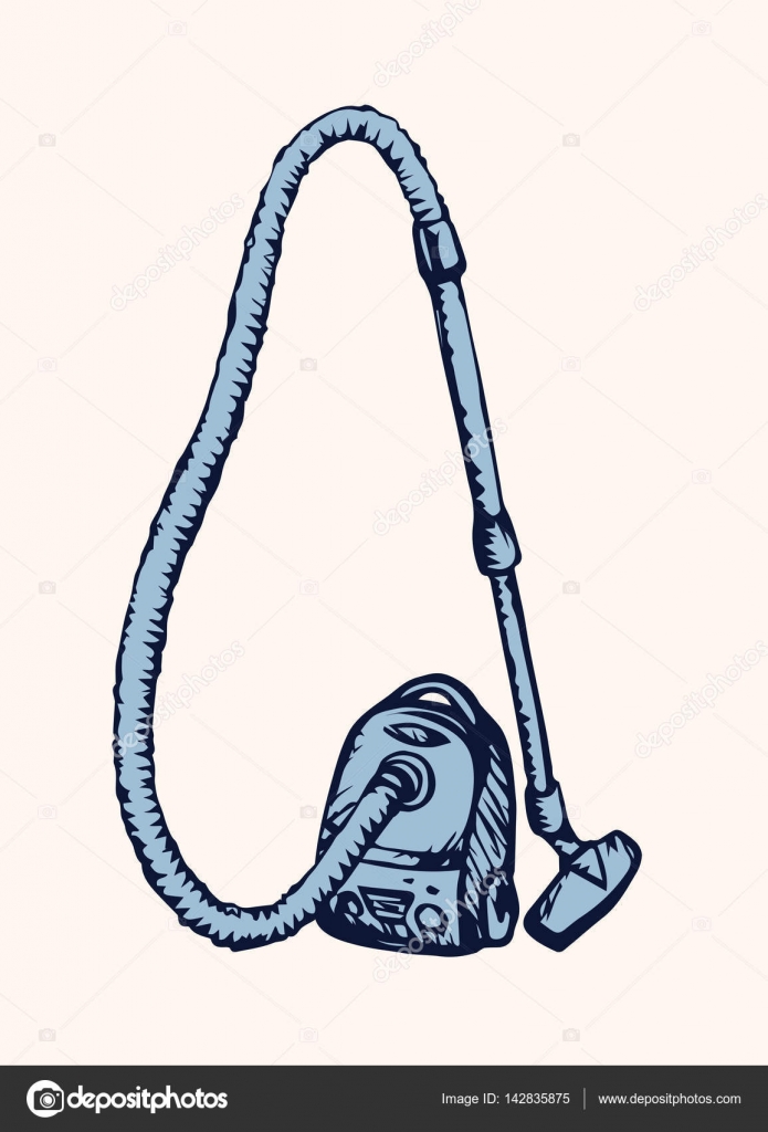 695x1024 Vacuum Cleaner. Vector Drawing Stock Vector Marinka