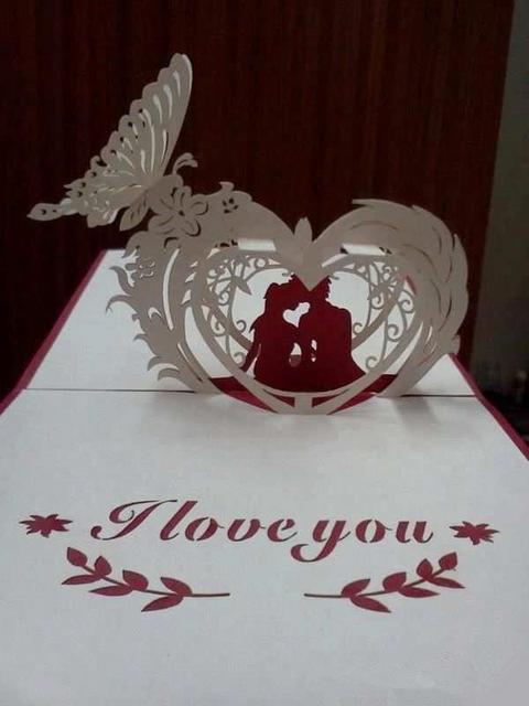 480x640 Sgbz028 Delicate Artwork Love Diy Paper Carving Drawing Cards