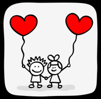 199x195 Valentine's Day Kids Lovers Holding Hands Cartoon Stock Vector