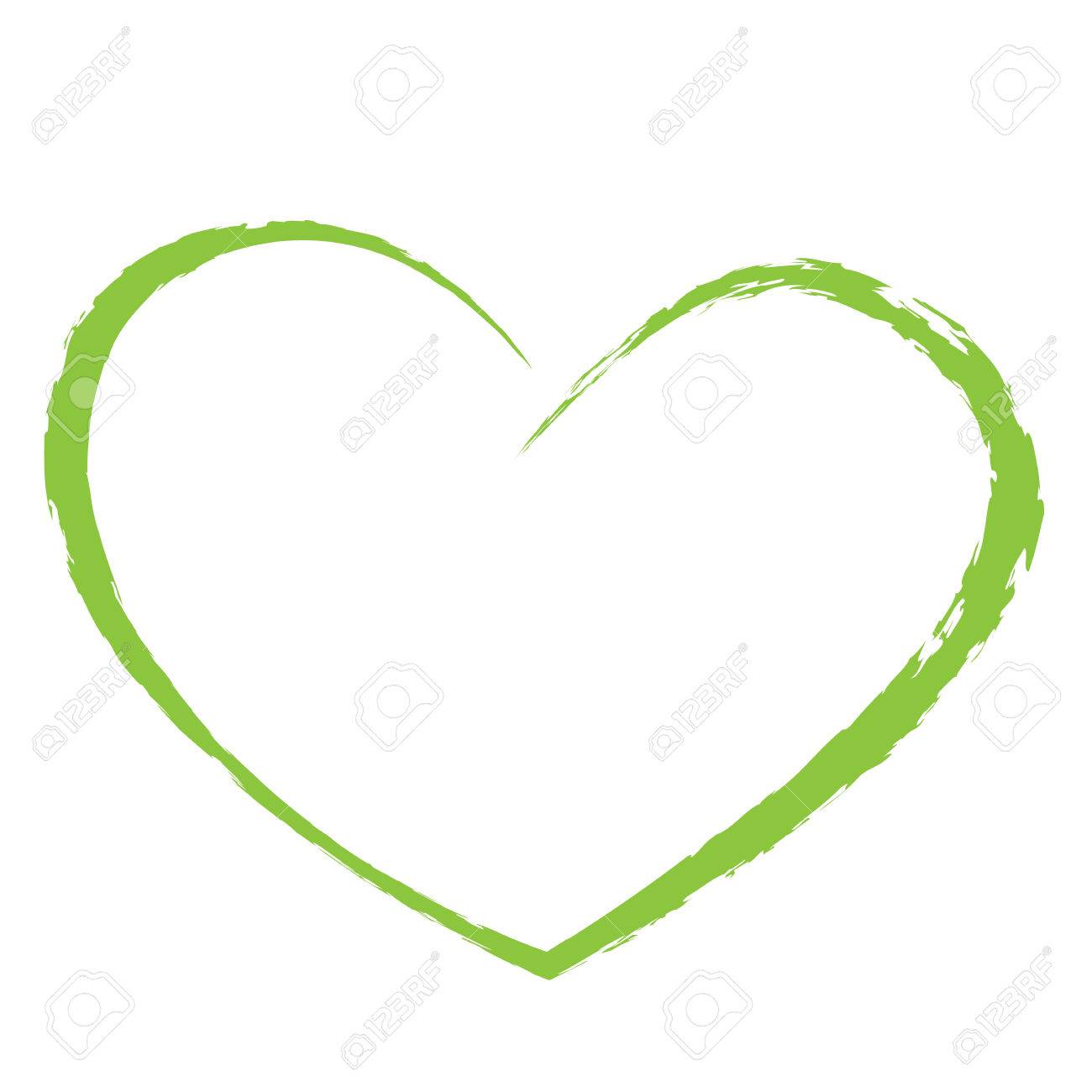 1300x1300 Green Heart Drawing Love Valentine Royalty Free Cliparts, Vectors