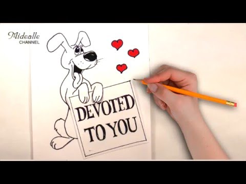 480x360 How To Draw A Valentine Card With A Cute Dog Quickly