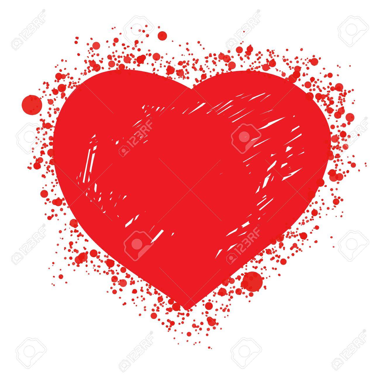 1300x1300 Vector Drawing Sketch Heart Symbol. Valentines Gift Design