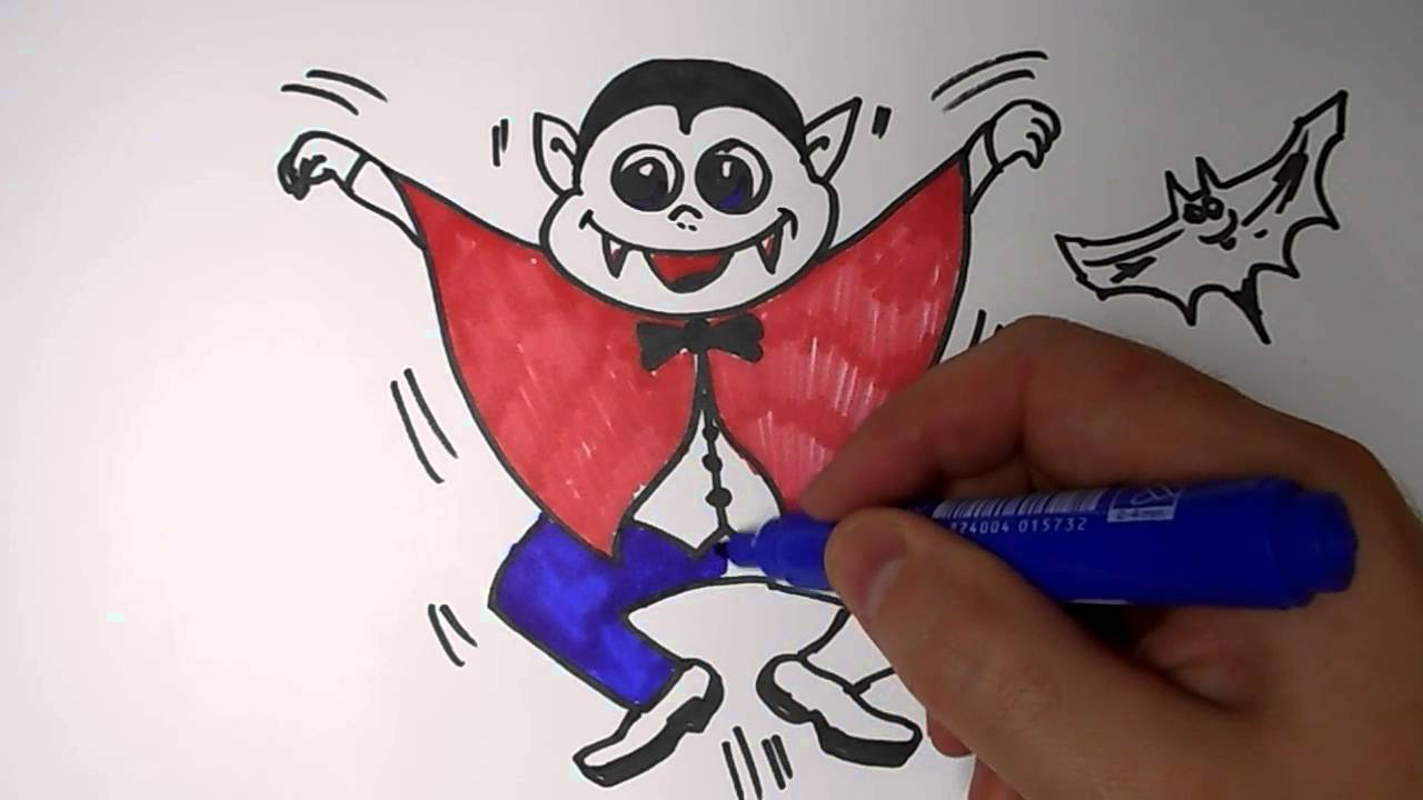 1280x720 How To Draw Cartoon Vampire Easy Amp Fast Mr. Cute Cartoon Drawing