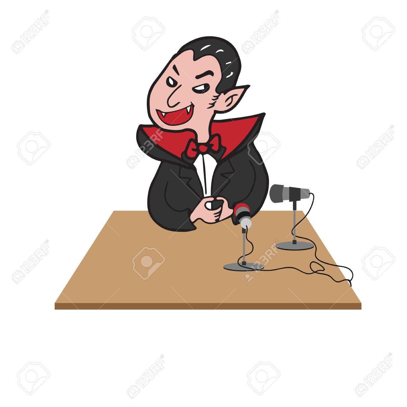 1300x1300 Vampire Interview Microphone Cartoon Drawing Royalty Free Cliparts