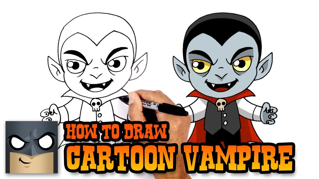 1280x720 How To Draw A Cartoon Vampire Halloween