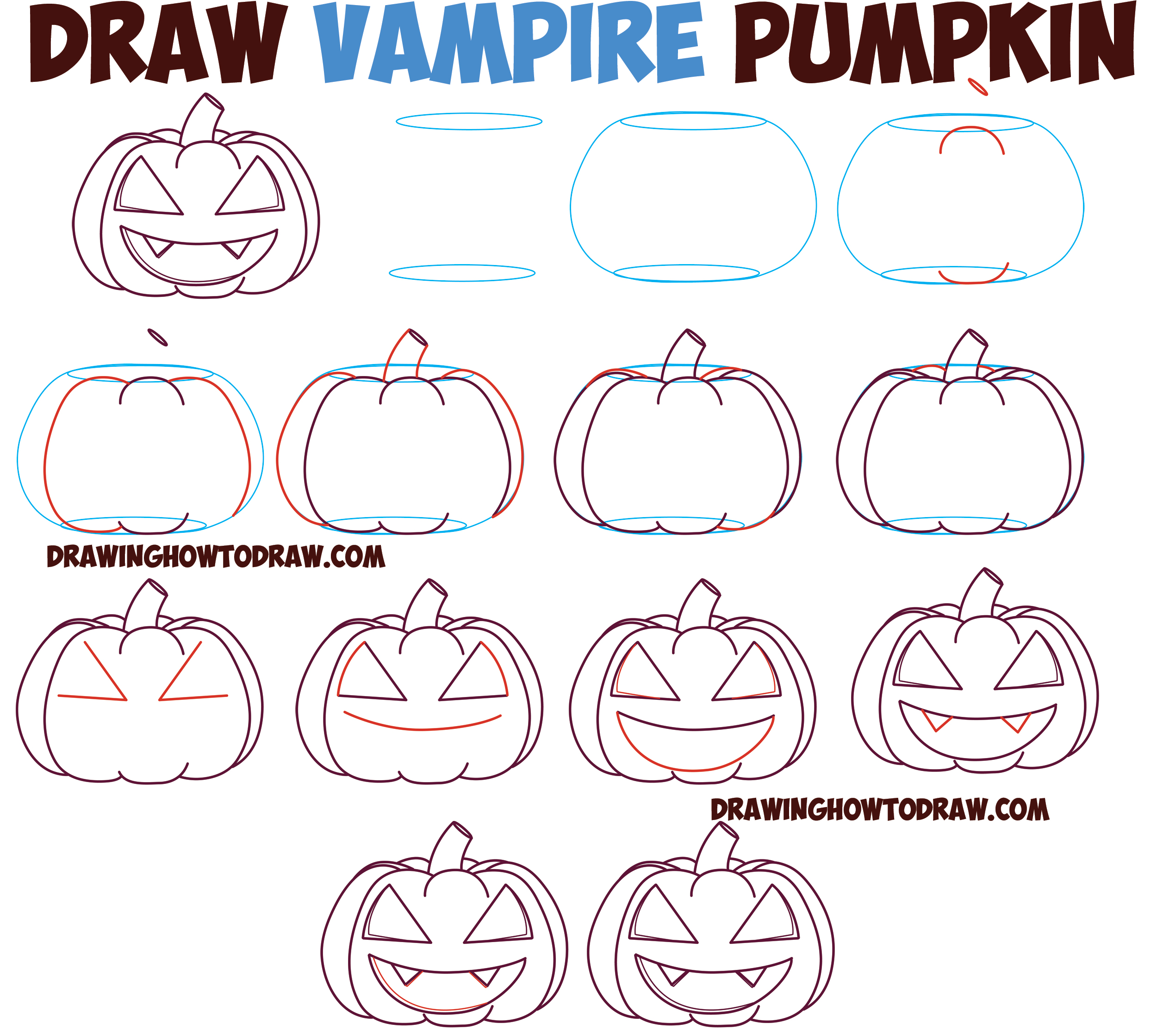 2500x2240 Huge Guide To Drawing Cartoon Pumpkin Faces Jack O'Lantern Faces
