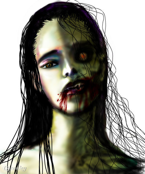 500x600 Two Faces Vampire A Fantasy Speedpaint Drawing By Darkcla