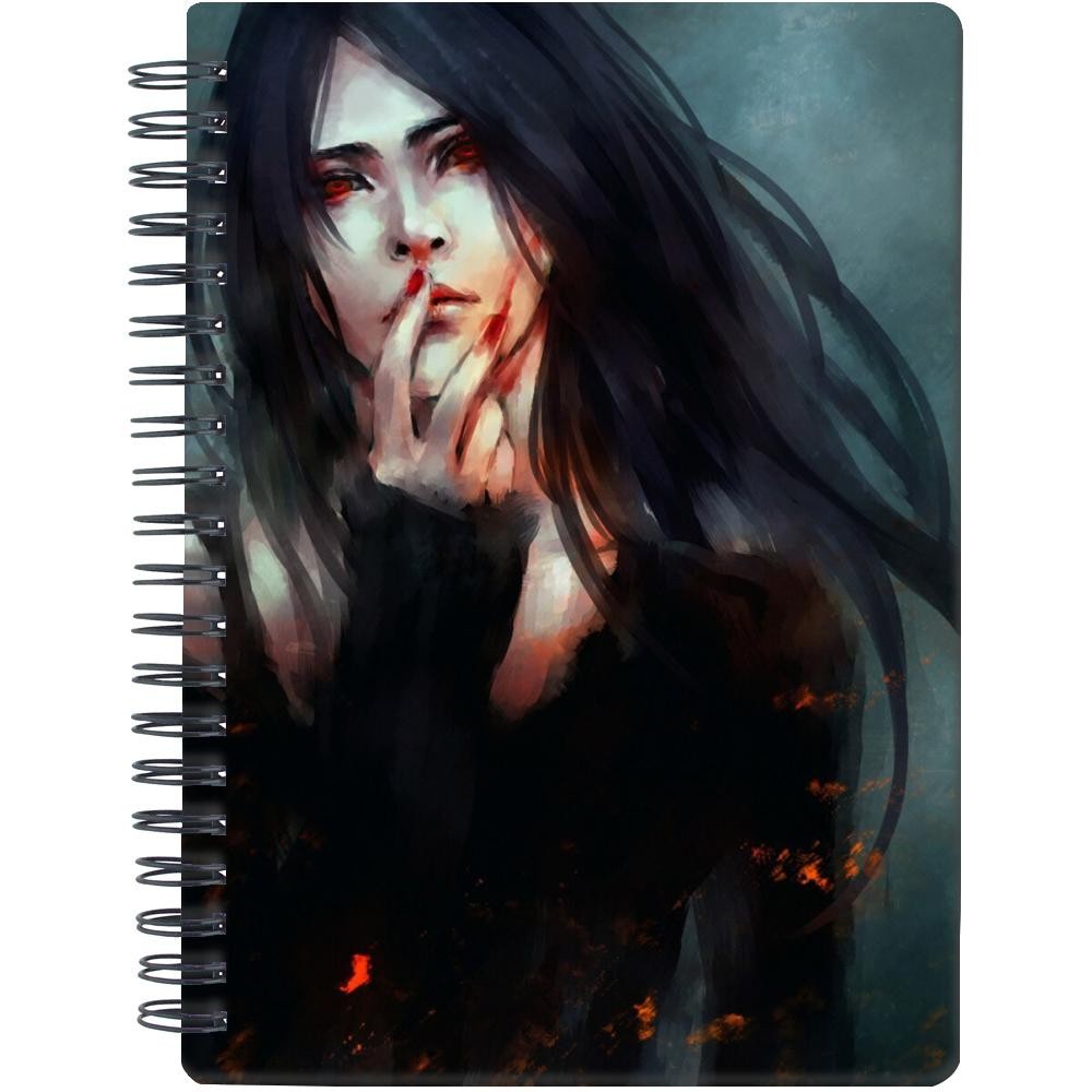 1000x1000 Funny Vampire Girl Drawing Notebook