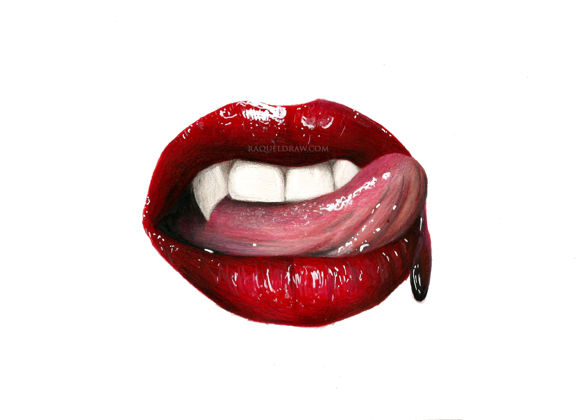 Изменить слово рот. Красные губы.