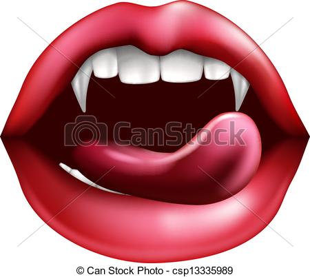 450x402 Vampire Lips. Illustration Of A Vampire's Mouth And Lips Vector