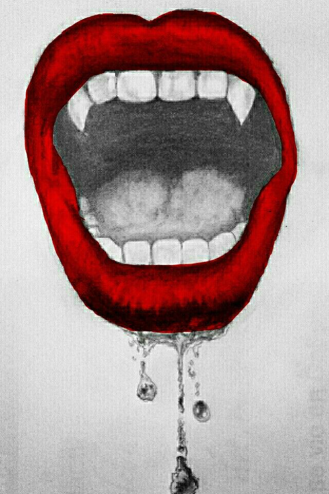 640x960 Vampire Mouth ) Drawings Drawings, Drawing Ideas