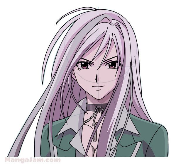 600x560 How To Draw Moka Akashiya From Rosario + Vampire Step By Step