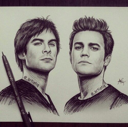 500x496 Vampire Diaries Drawings Tumblr