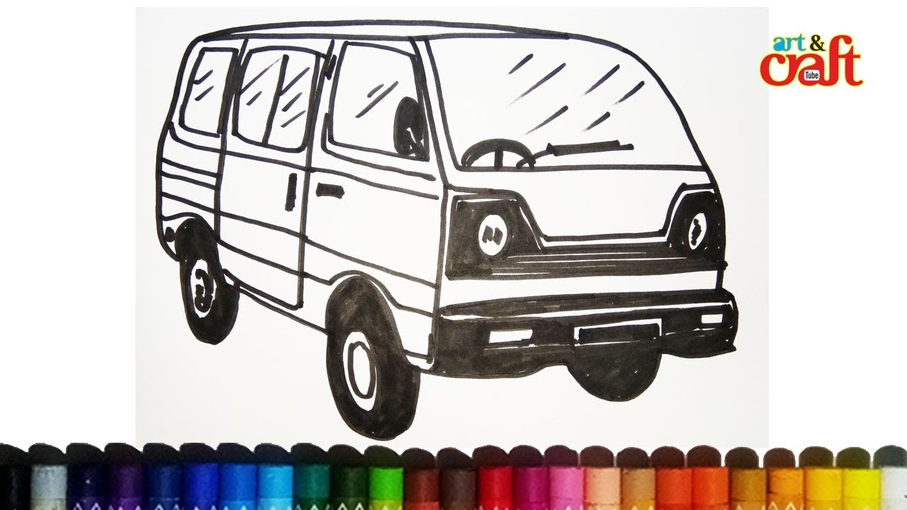 1280x720 How To Draw School Van  Kids Easy Drawing