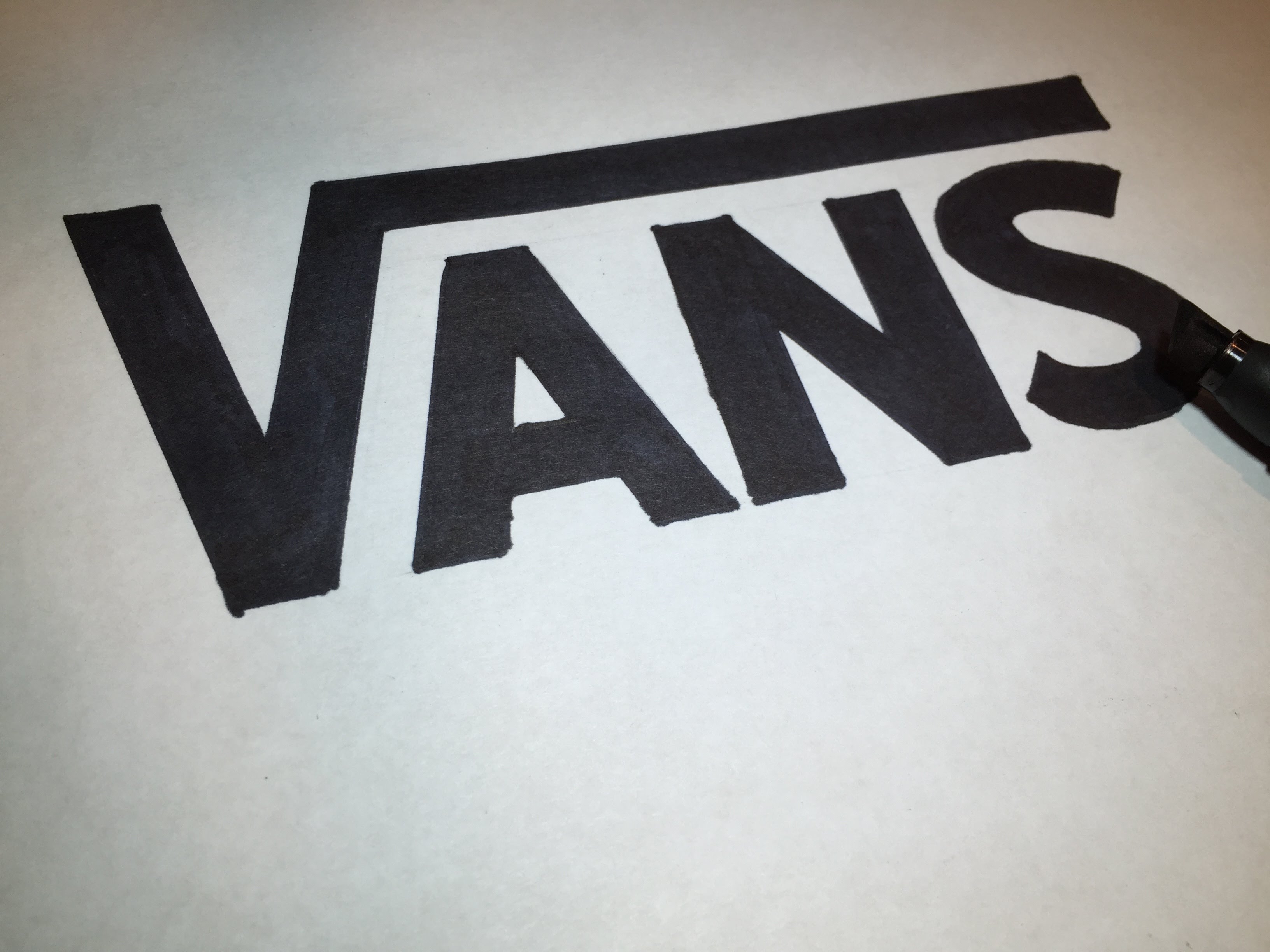 3264x2448 How To Draw The Vans Logo Logo Drawing