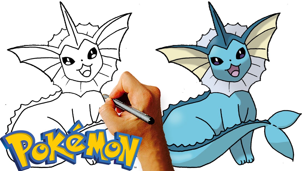 1280x720 How To Draw Vaporeon (Pokemon) Step By Step Art Lesson