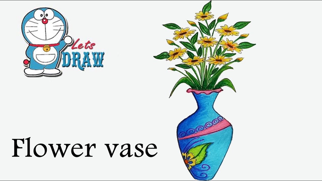 1280x720 How To Draw Flower Vase Step By Step ( Very Easy )