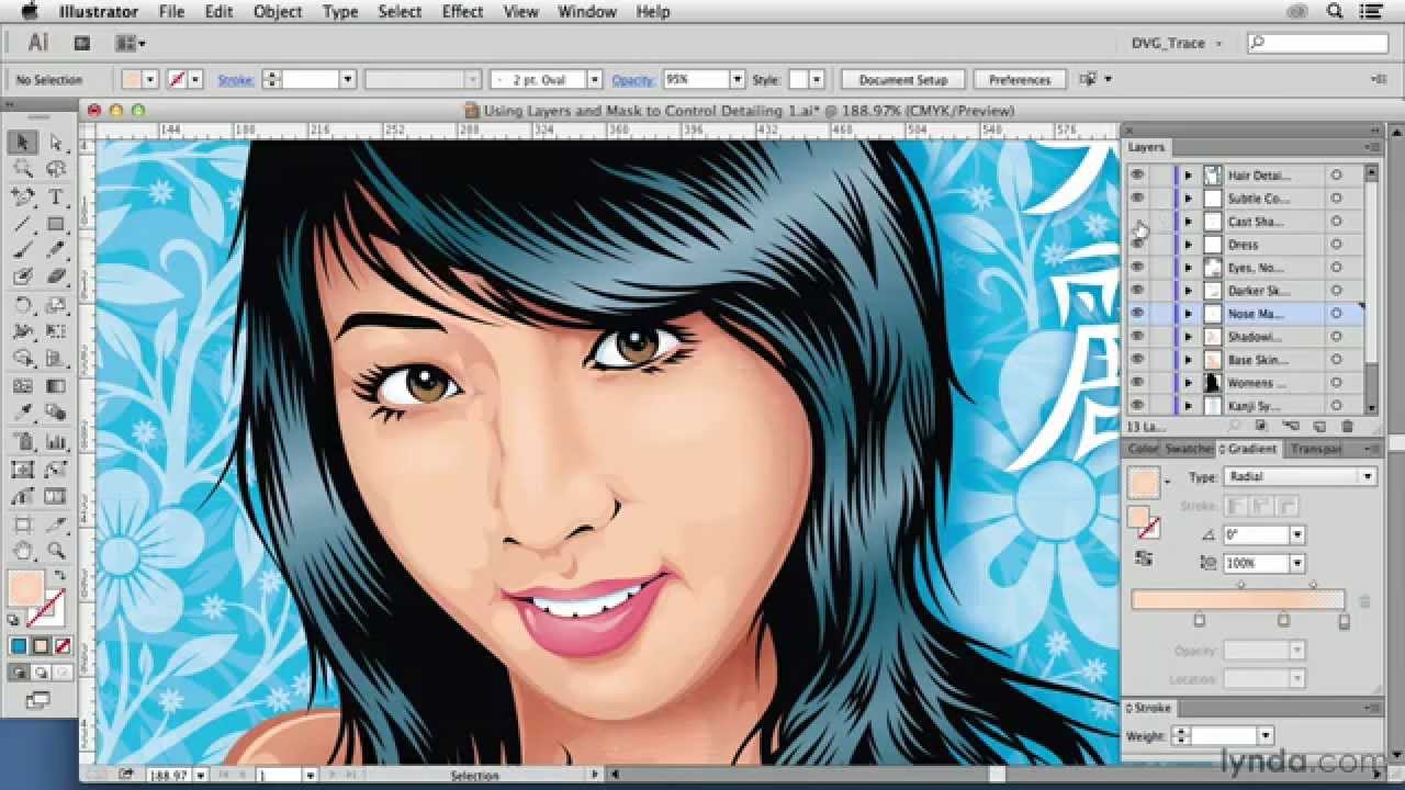 1280x720 Vector Drawing Tutorial Using Layers And Masks To Control