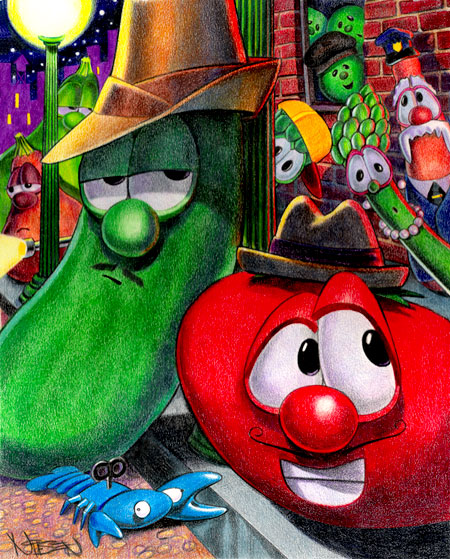 450x559 The Veggietales Gang T Shirt Jody Nilsen ~ Illustration Jody