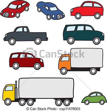 450x465 Assorted Cartoon Vehicles. An Assortment Various Types