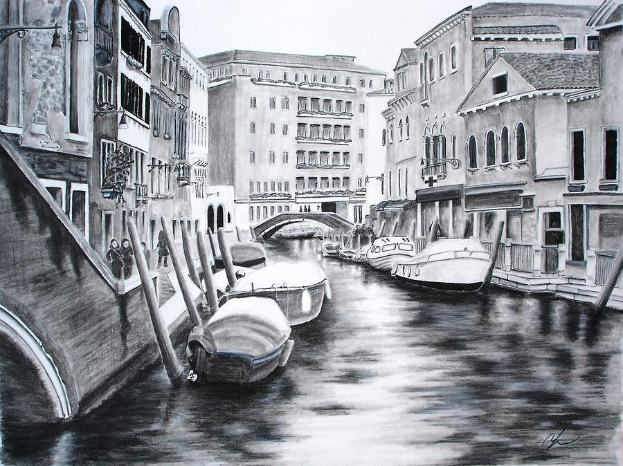 900x674 Venice City Of Love Drawing By Chris Fraser