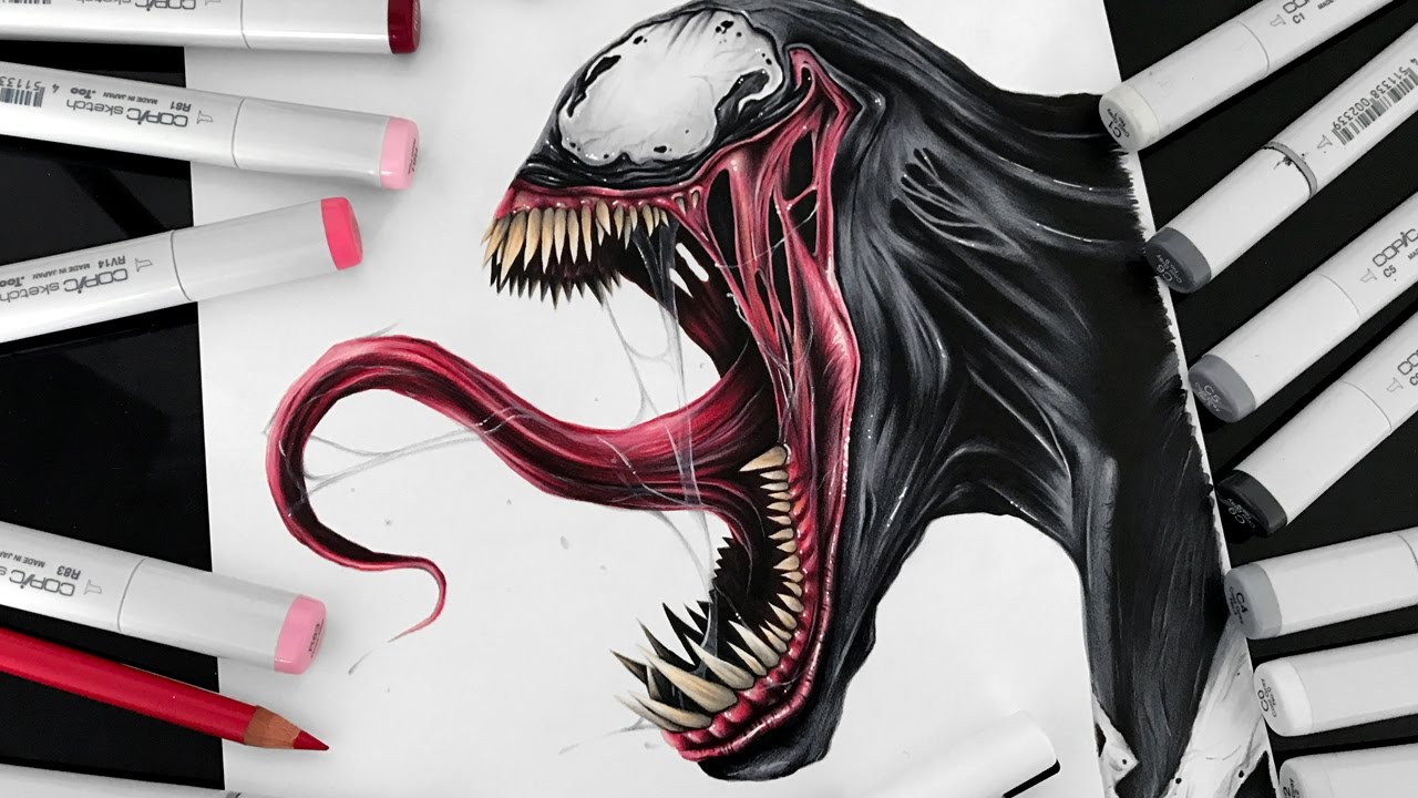 Venom Drawing at GetDrawings.com | Free for personal use Venom Drawing