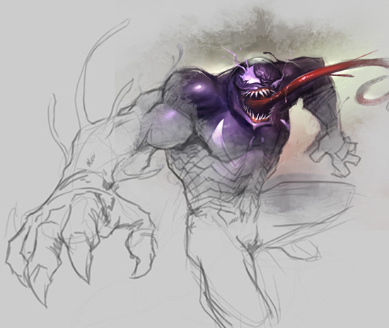 550x463 How To Draw Venom