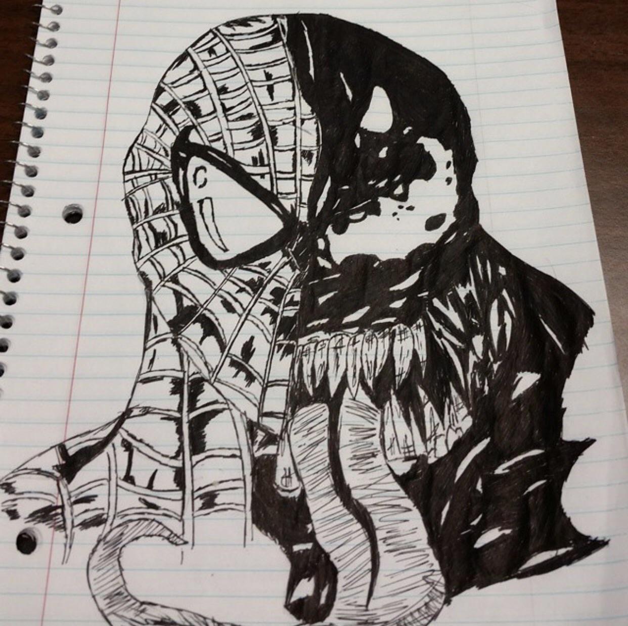 1242x1238 A Spider Man Venom Drawing And Inking I Did Comicbooks