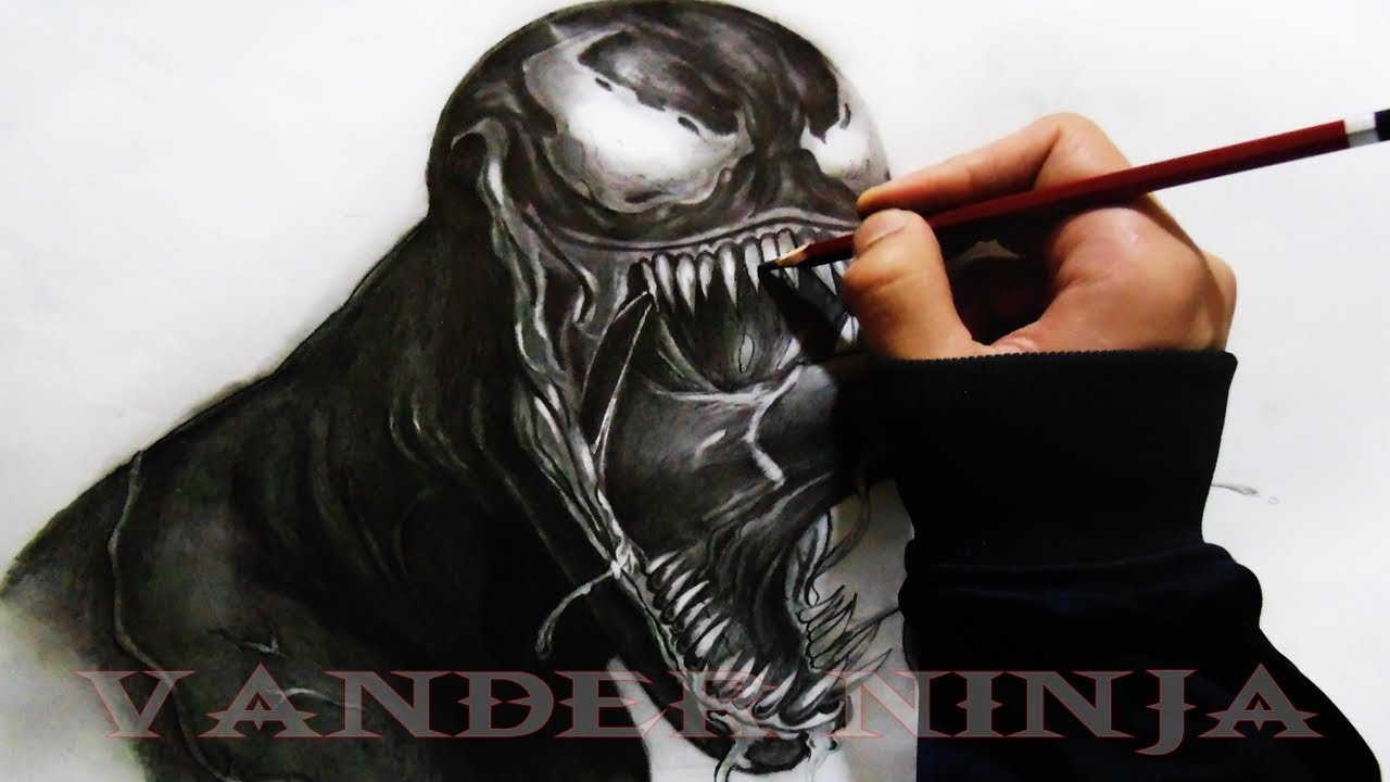 1280x720 Drawing Venom (Spider Man) By