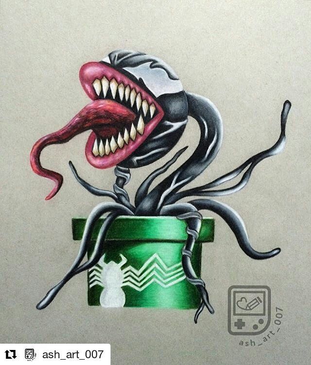 640x752 Venom Piranha Plant