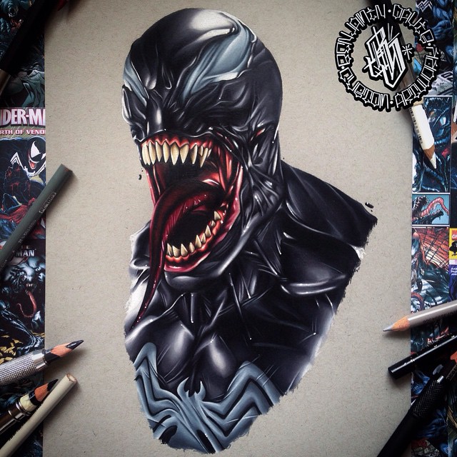 Venom Spiderman Drawing at GetDrawings | Free download