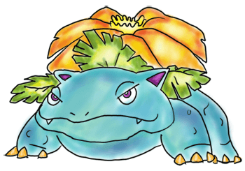 350x245 Step By Step Drawing Lesson How To Draw Venusaur From Pokemon