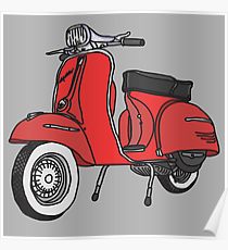 210x230 Vespa Drawing Posters Redbubble