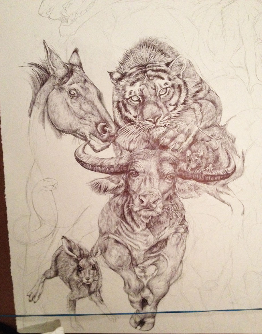 915x1167 19 Year Old Artist Spent All Summer Creating This Massive Chinese