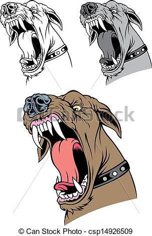 303x470 Aggressive Dog Clipart