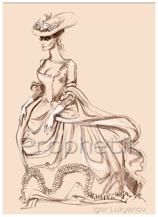 600x820 Victorian Clothing Fashion Illustrations By Igor Lukyanov