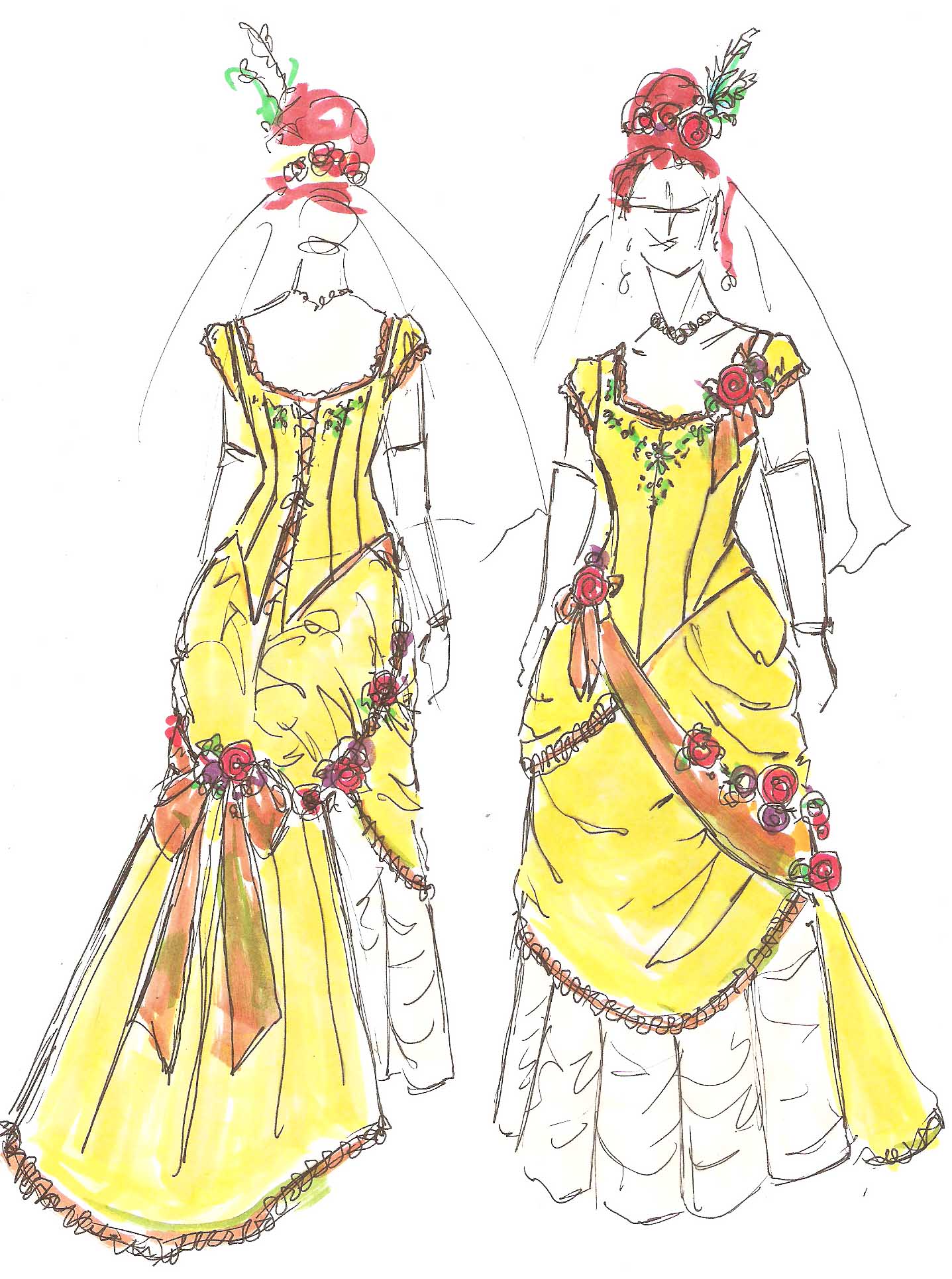 Victorian Dress Drawing at GetDrawings | Free download