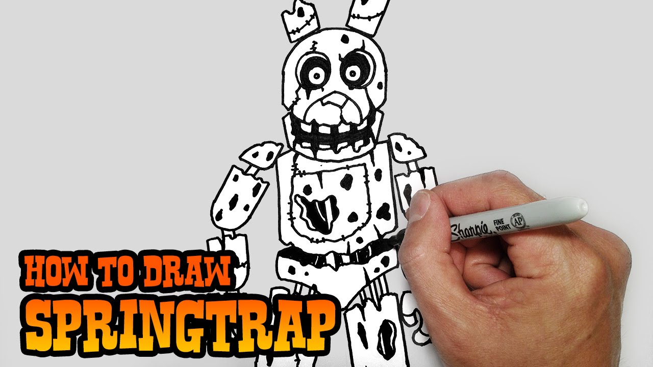 1280x720 How To Draw Springtrap Five Nights