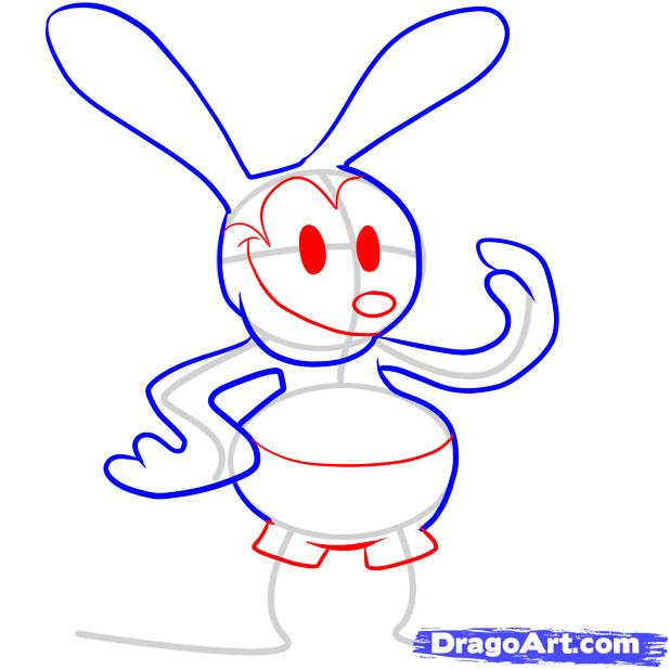 618x618 How To Draw Oswald, The Lucky Rabbit, Step By Step, Video Game