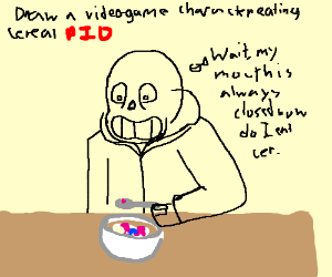 300x250 A Video Game Character Eating Cereal Pio